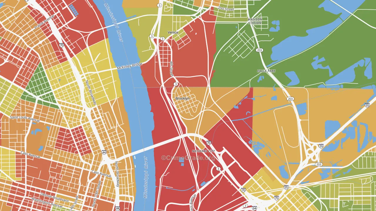 62059, IL Map of Drug-Related Crime Rates