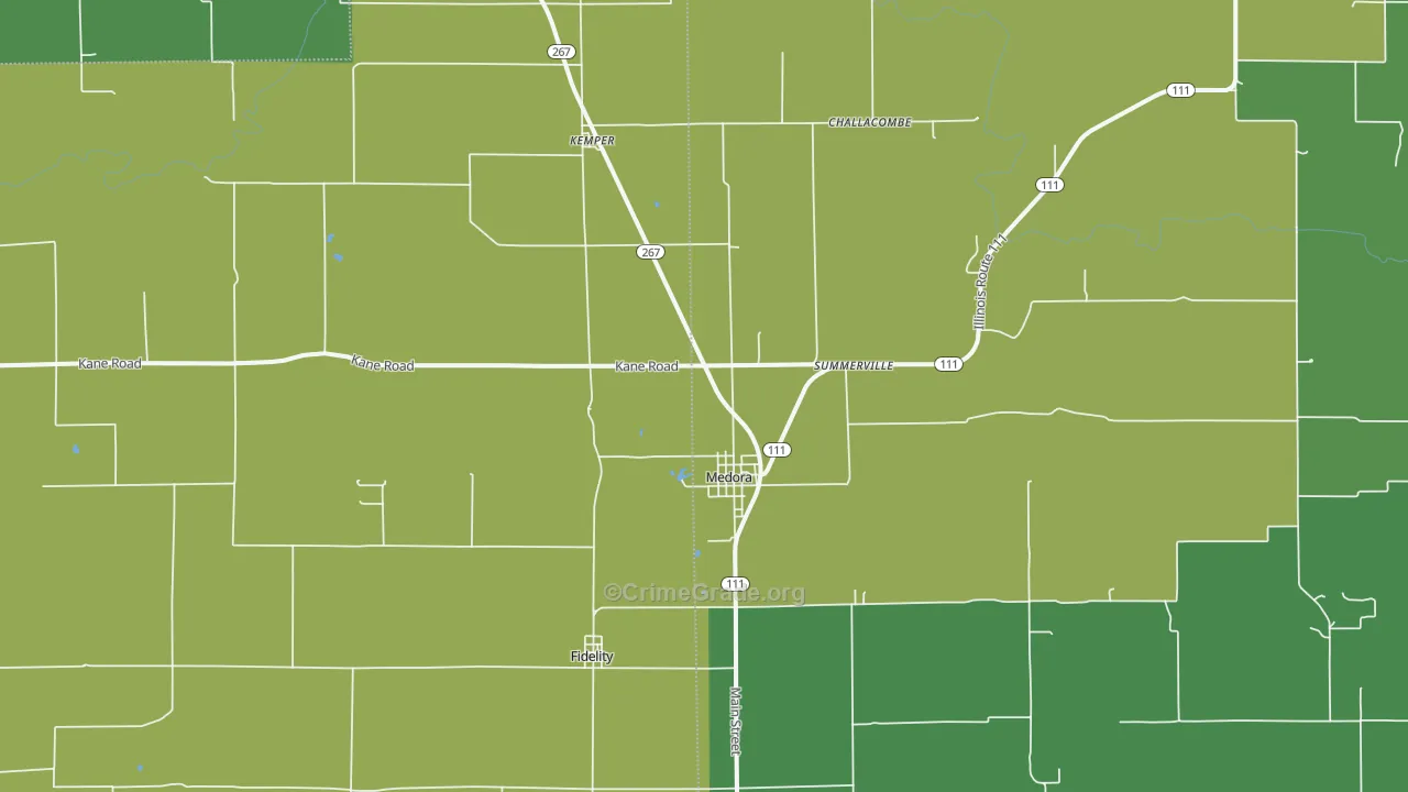 62063, IL Map of Drug-Related Crime Rates