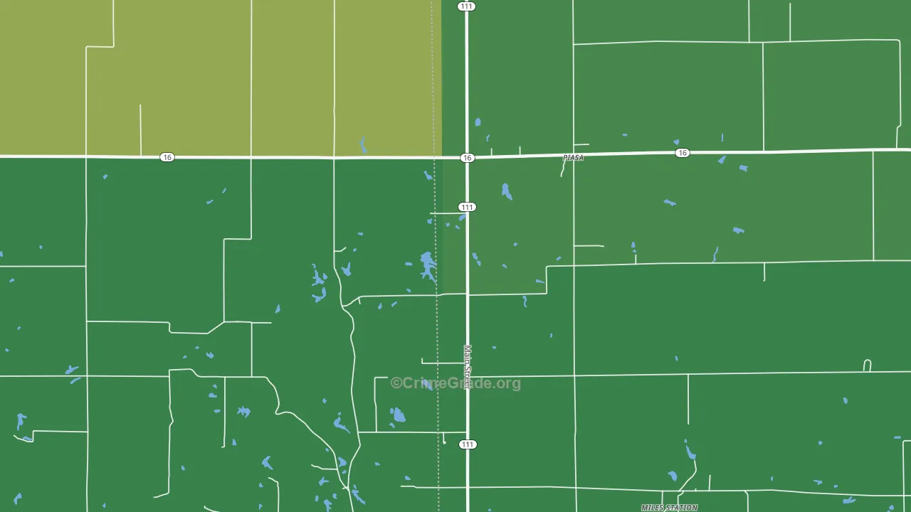 62079, IL Map of Drug-Related Crime Rates