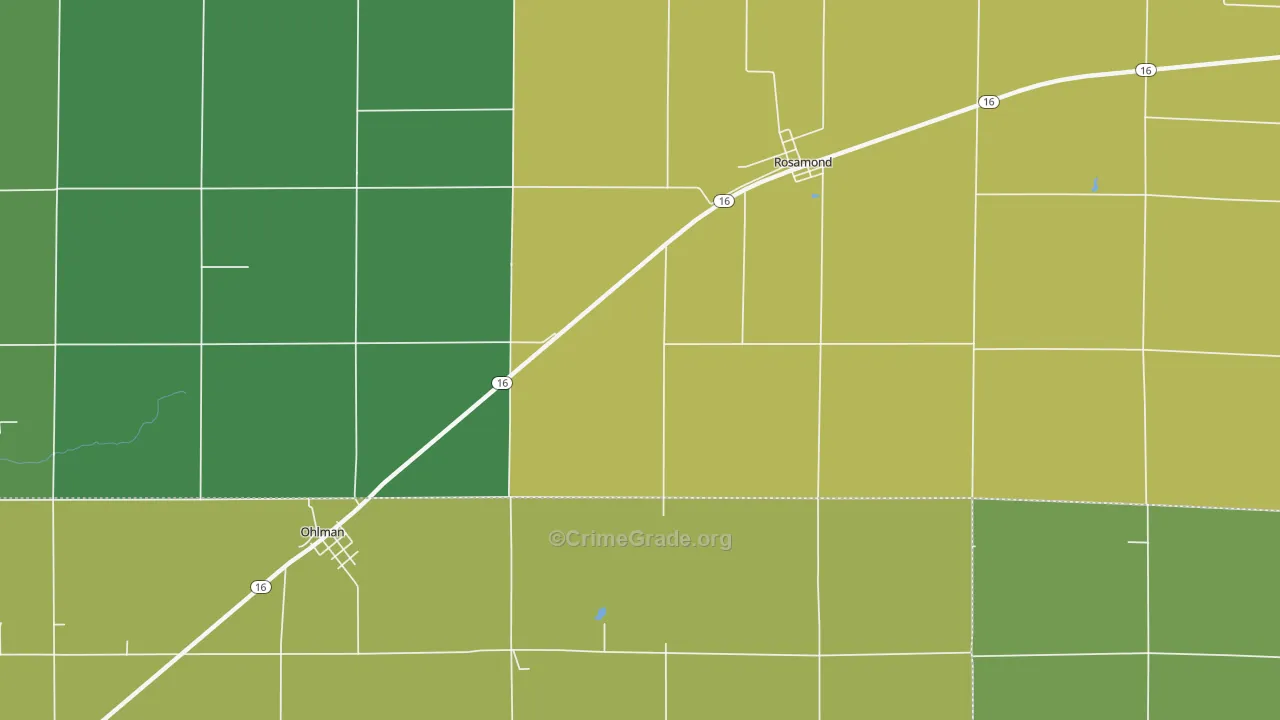 62083, IL Map of Drug-Related Crime Rates