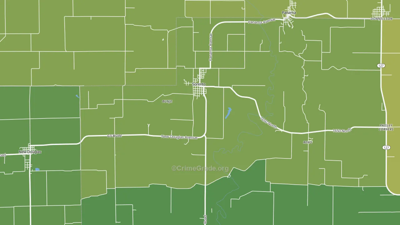 62086, IL Map of Drug-Related Crime Rates