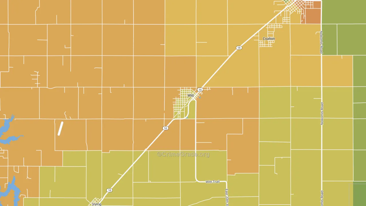 62094, IL Map of Drug-Related Crime Rates