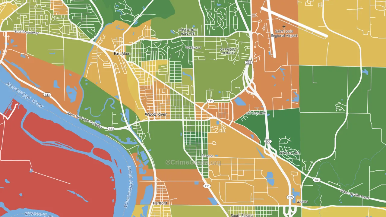 62095, IL Map of Drug-Related Crime Rates