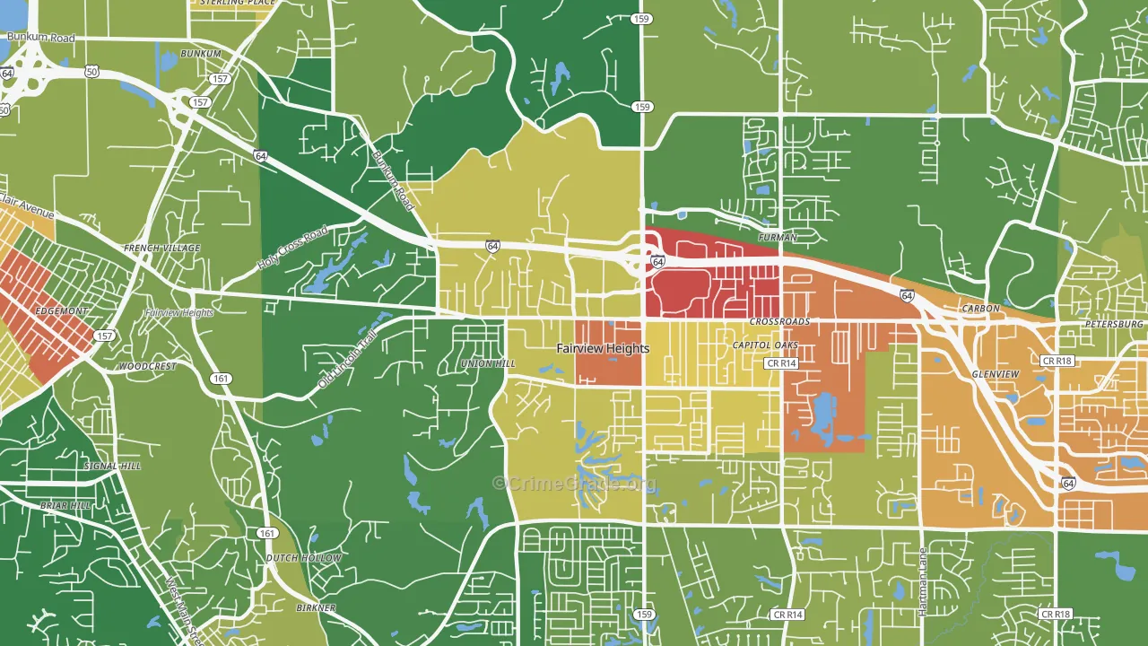 62208, IL Map of Drug-Related Crime Rates