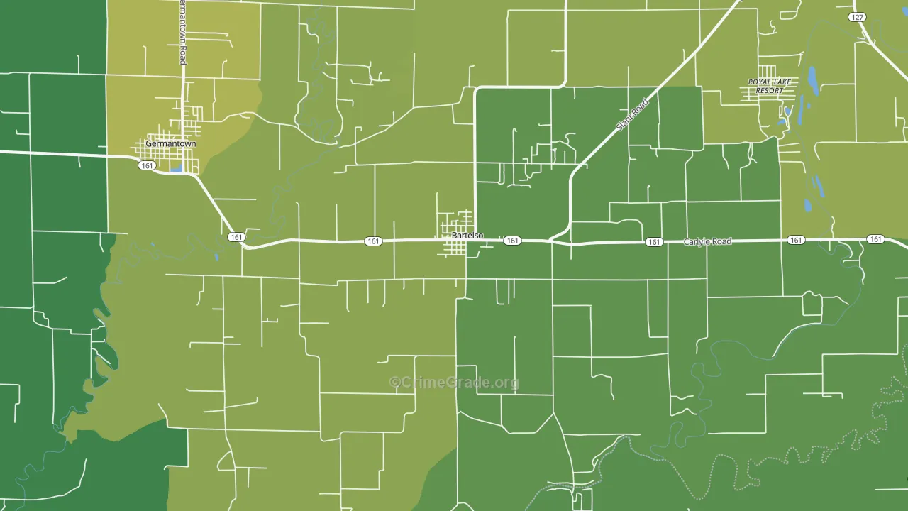 62218, IL Map of Drug-Related Crime Rates
