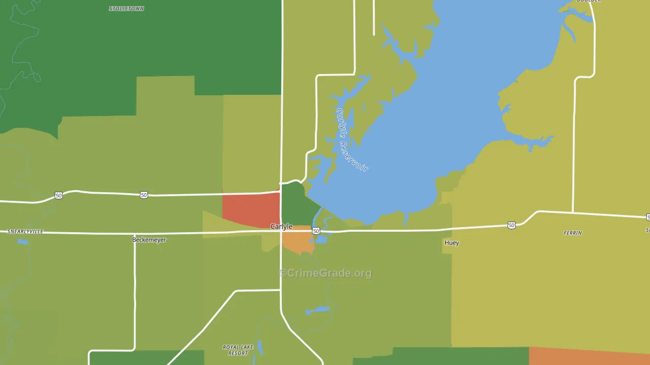 62231, IL Map of Drug-Related Crime Rates