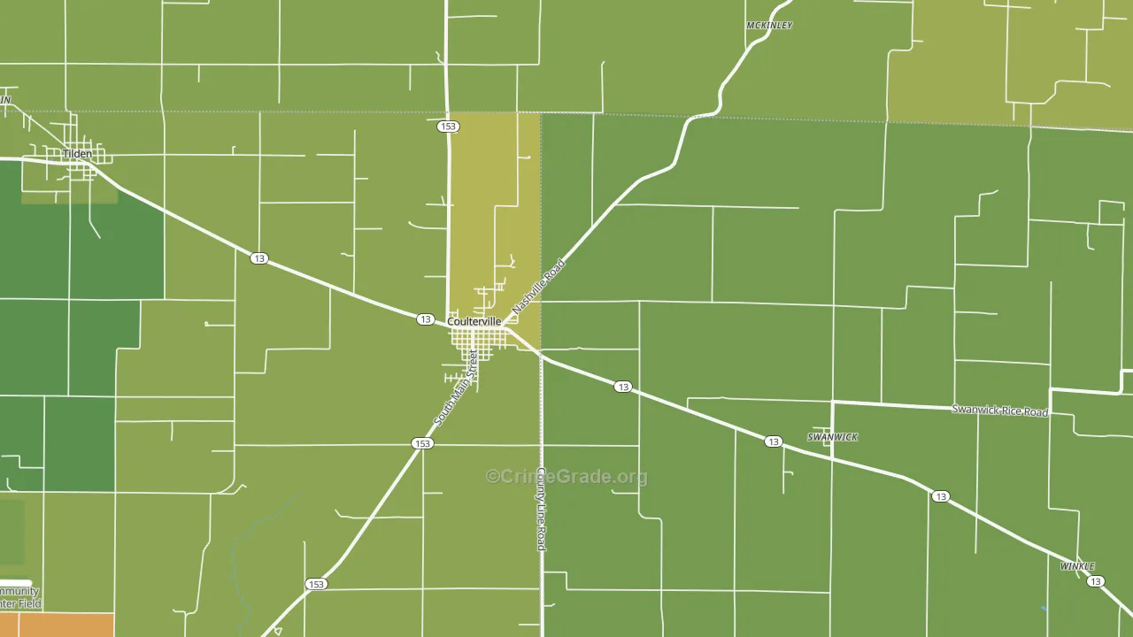 62237, IL Map of Drug-Related Crime Rates