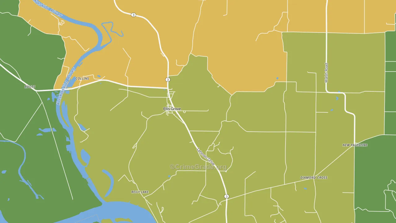 62241, IL Map of Drug-Related Crime Rates