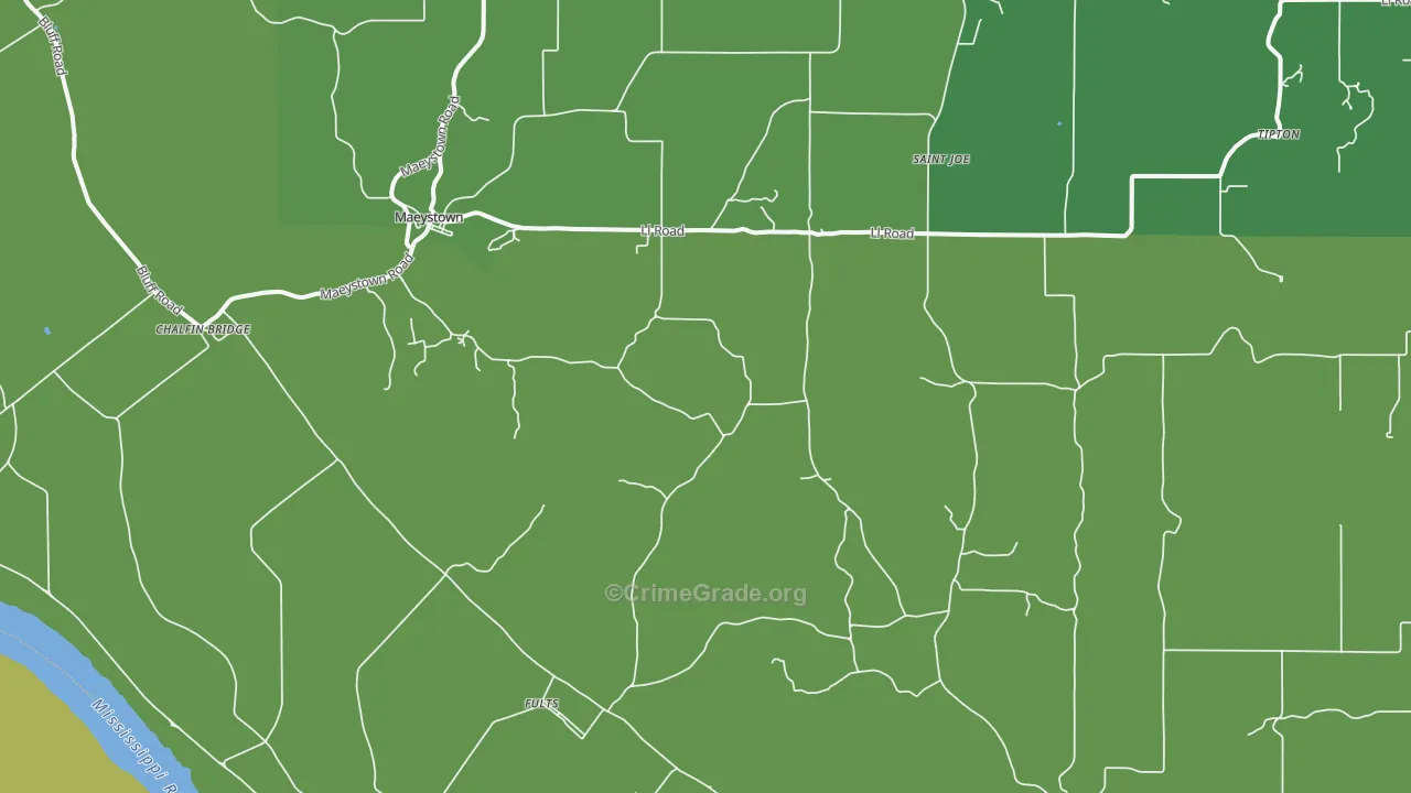 62244, IL Map of Drug-Related Crime Rates
