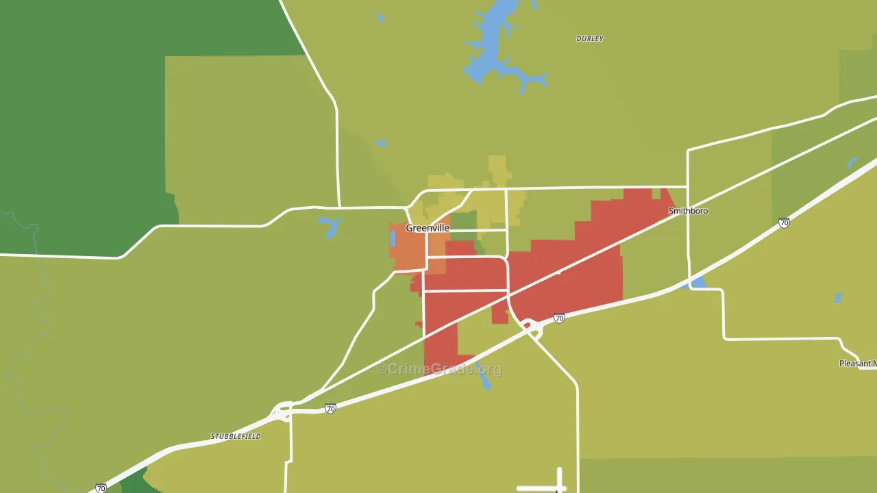 62246, IL Map of Drug-Related Crime Rates