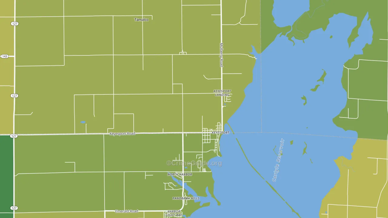 62253, IL Map of Drug-Related Crime Rates