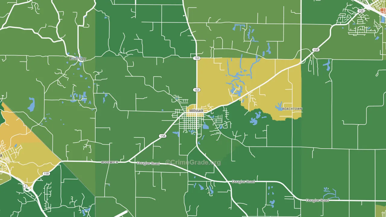 62260, IL Map of Drug-Related Crime Rates