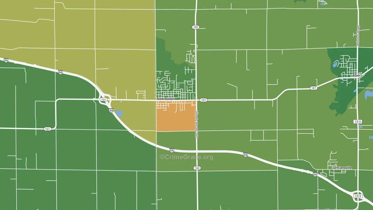 62265, IL Map of Drug-Related Crime Rates
