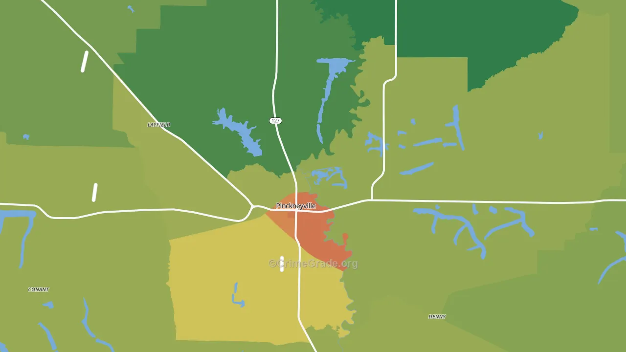 62274, IL Map of Drug-Related Crime Rates