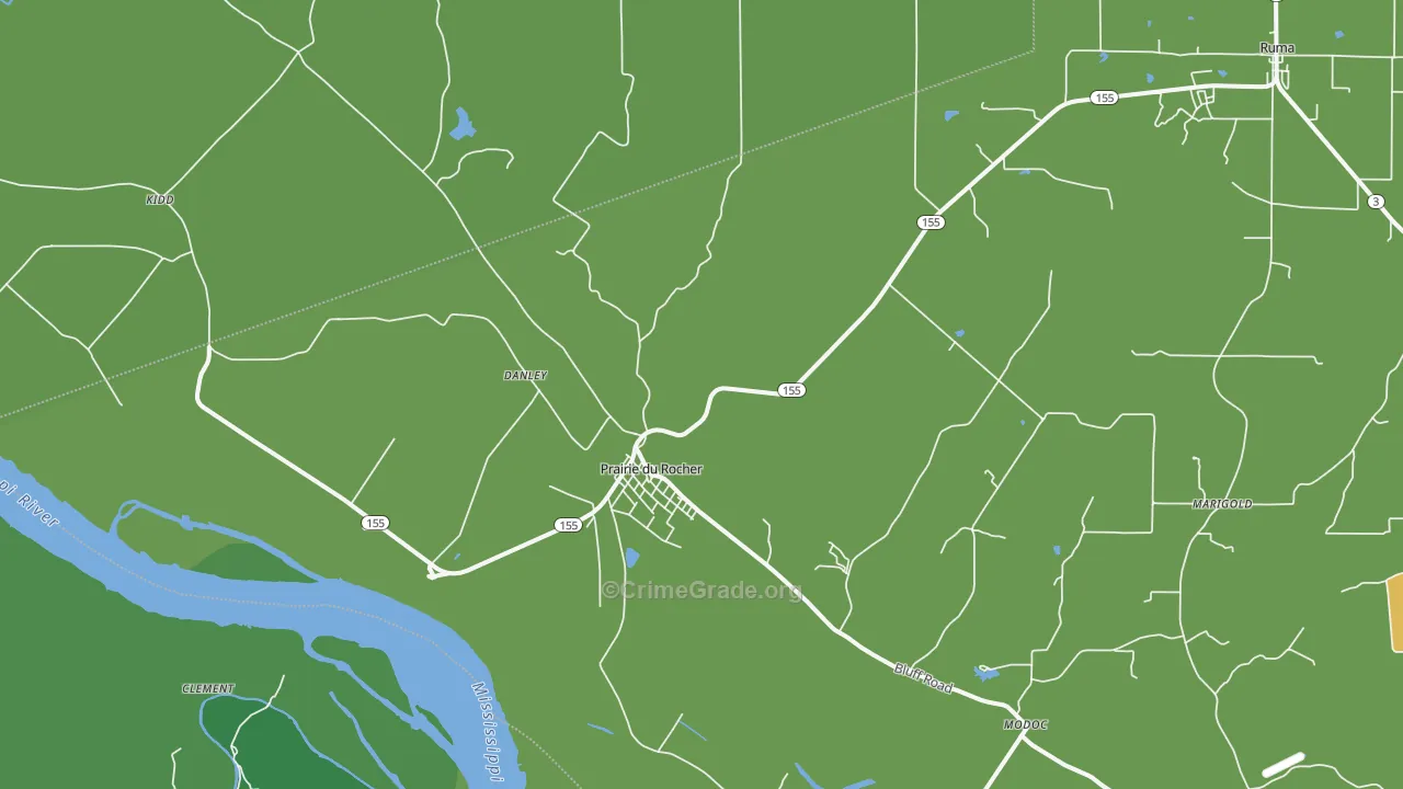 62277, IL Map of Drug-Related Crime Rates