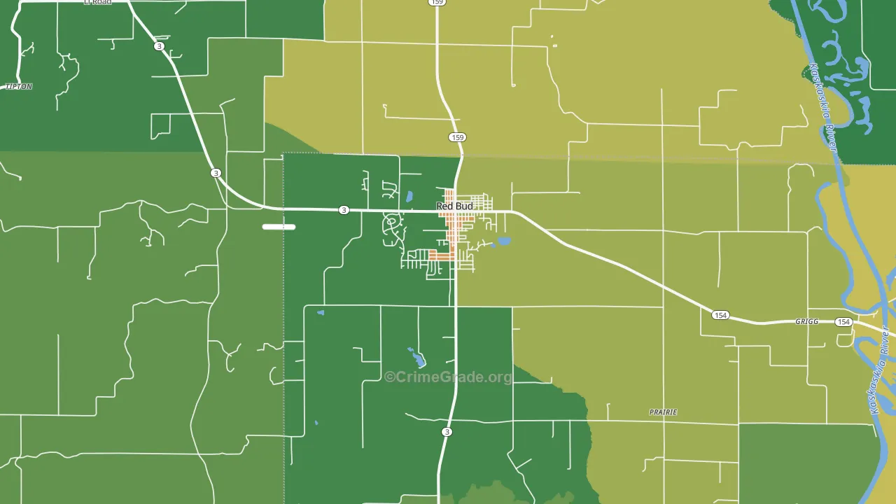 62278, IL Map of Drug-Related Crime Rates