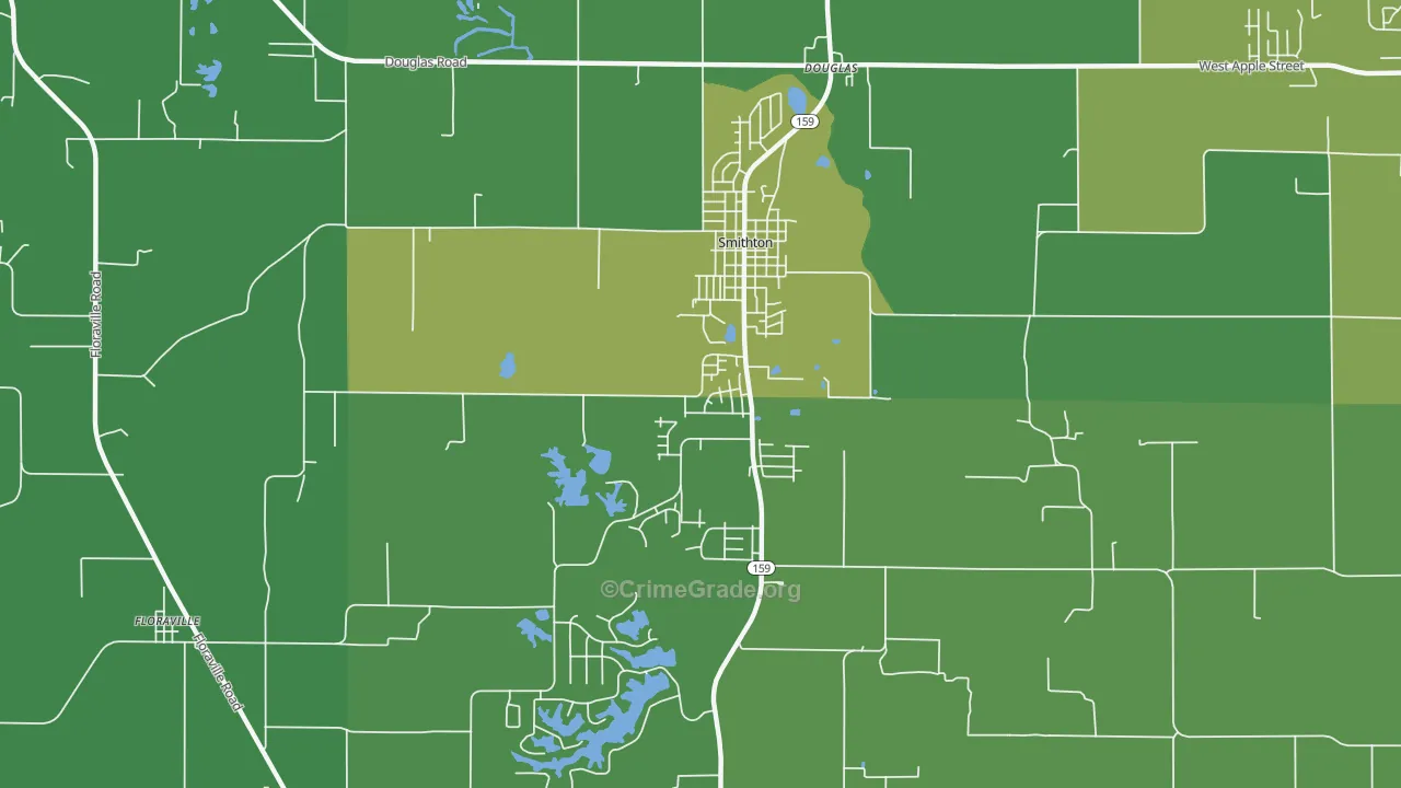62285, IL Map of Drug-Related Crime Rates