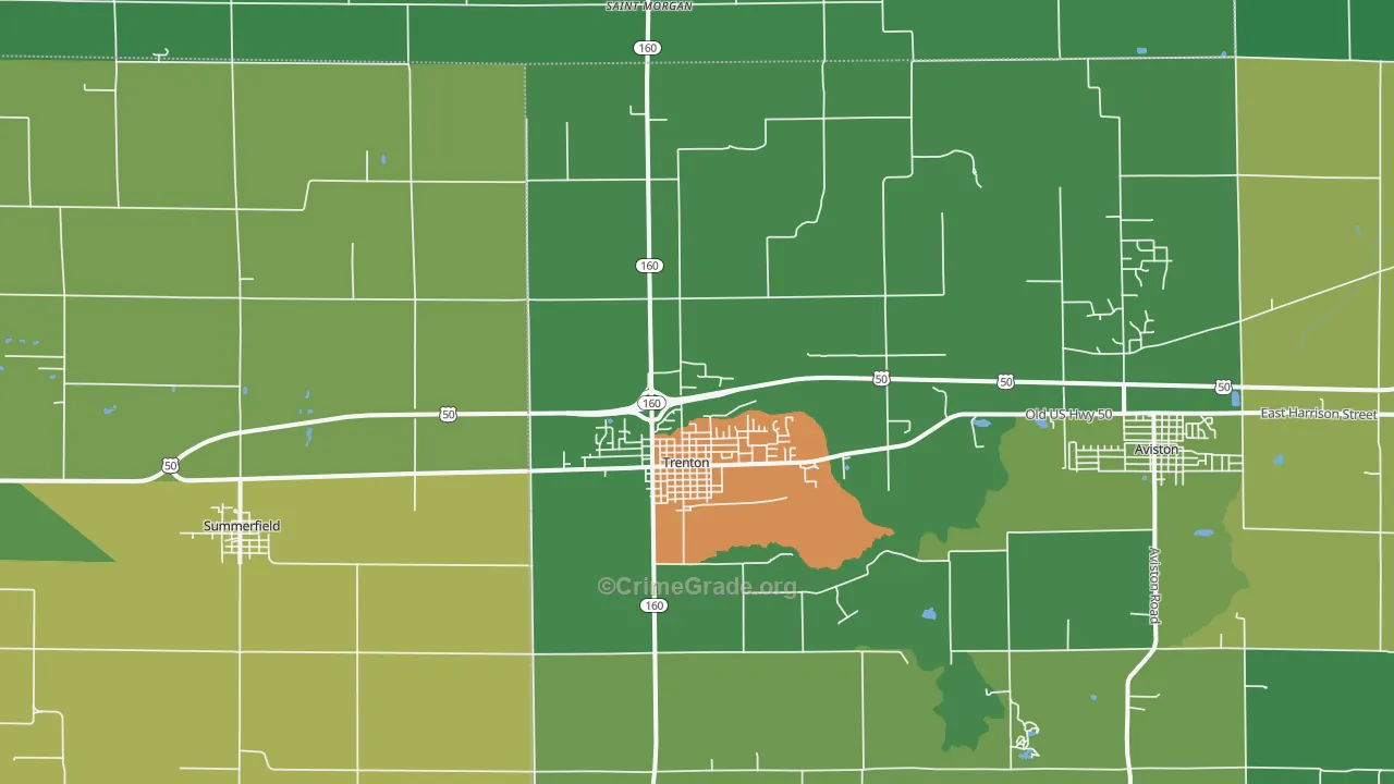 62293, IL Map of Drug-Related Crime Rates