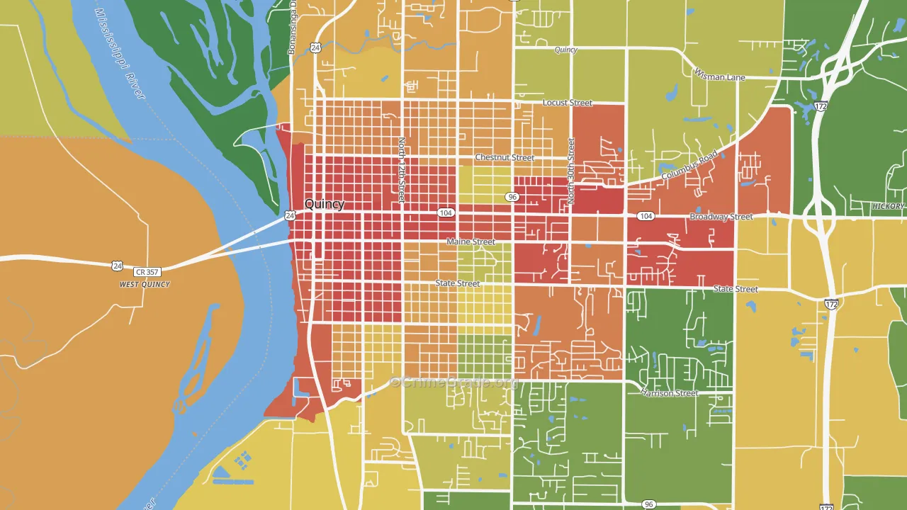 62301, IL Map of Drug-Related Crime Rates