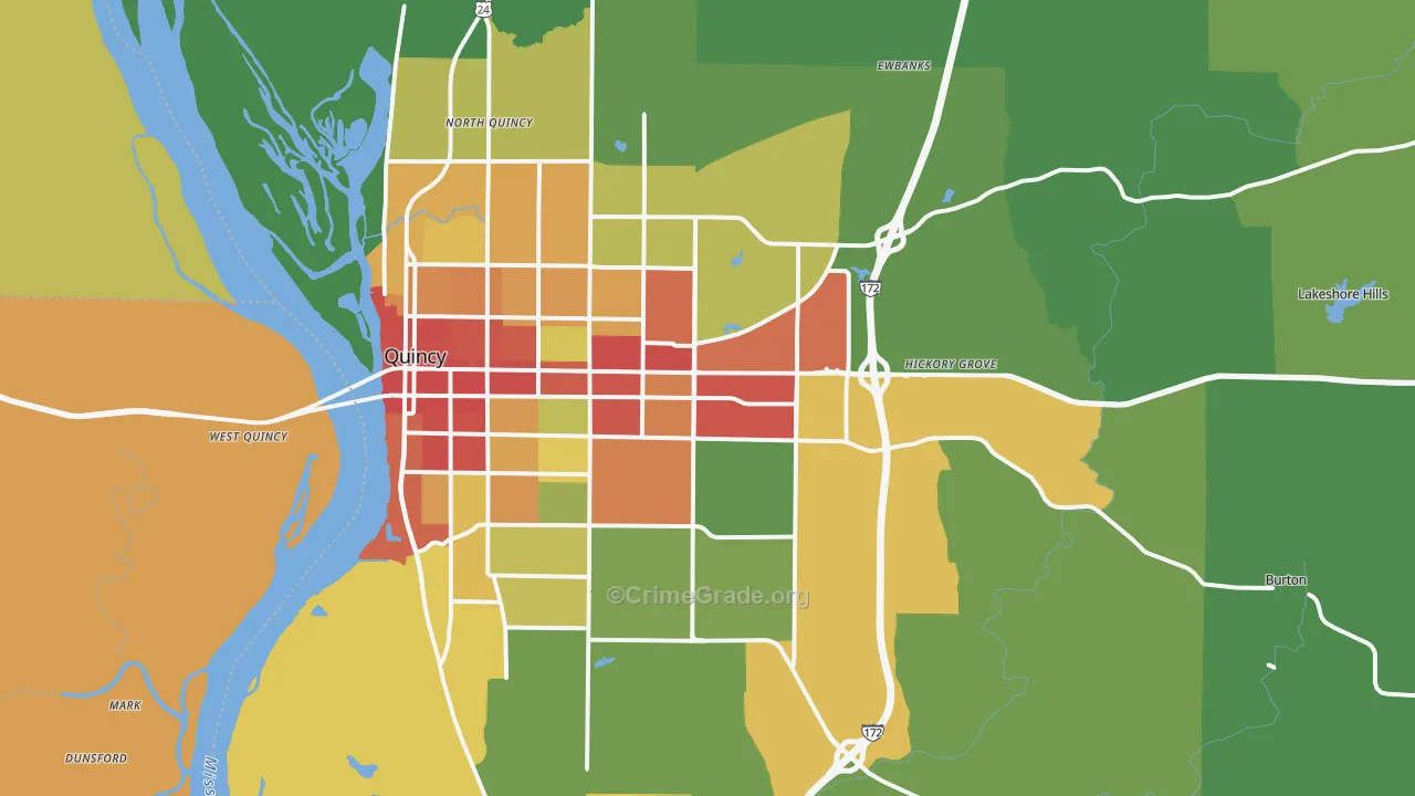 62305, IL Map of Drug-Related Crime Rates