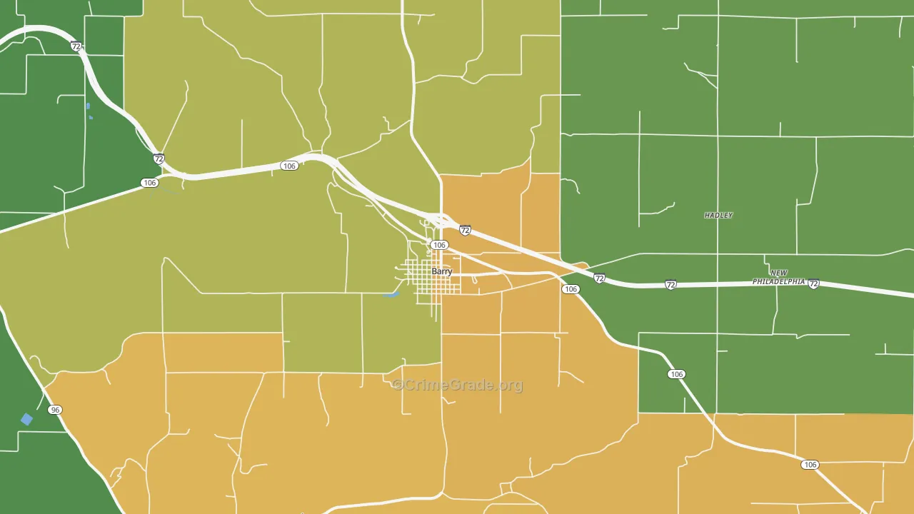 62312, IL Map of Drug-Related Crime Rates