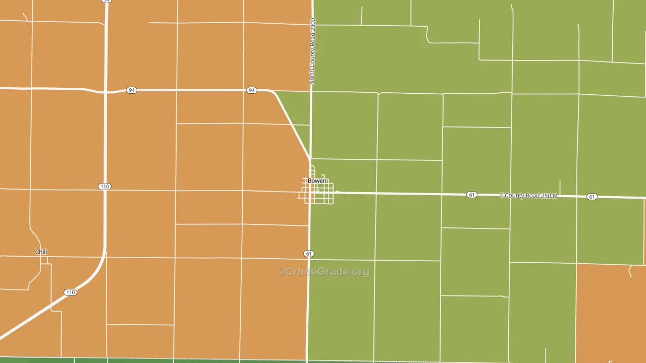 62316, IL Map of Drug-Related Crime Rates