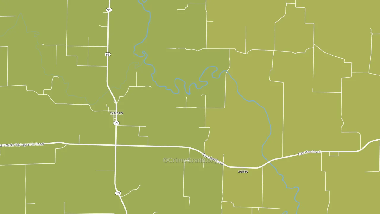 62319, IL Map of Drug-Related Crime Rates