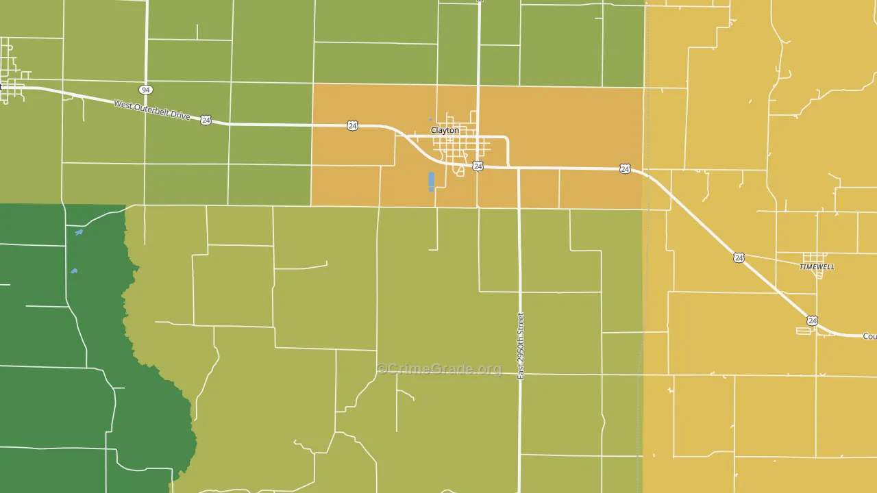 62324, IL Map of Drug-Related Crime Rates
