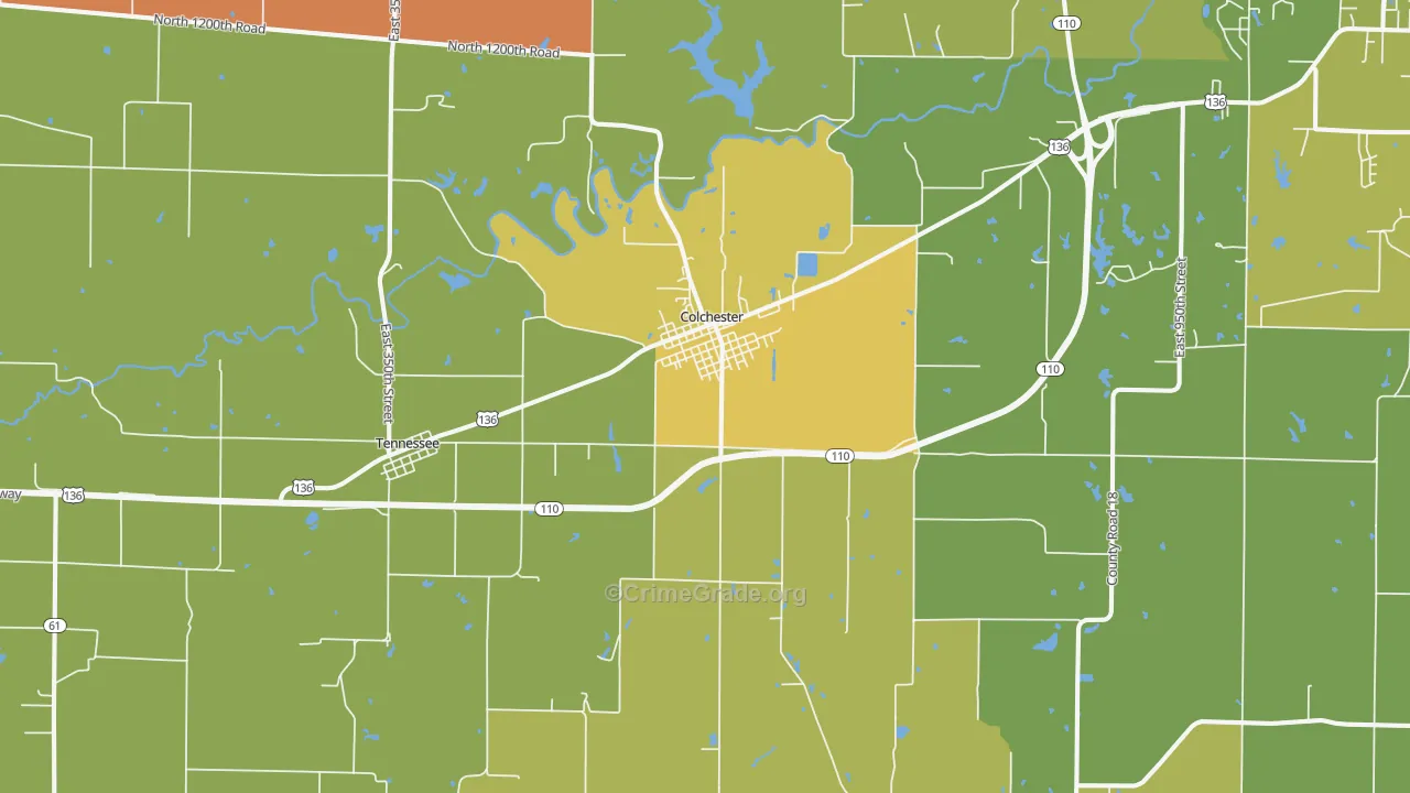 62326, IL Map of Drug-Related Crime Rates