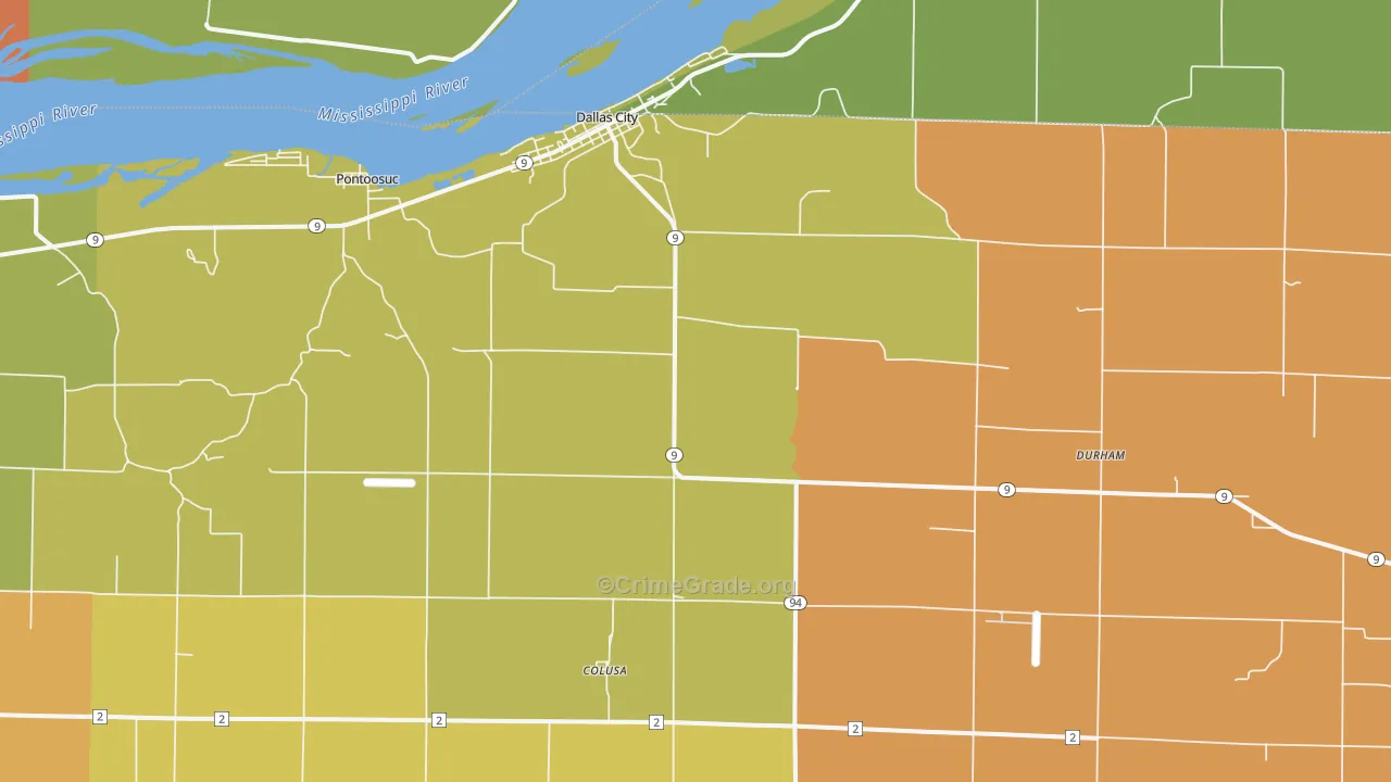 62330, IL Map of Drug-Related Crime Rates