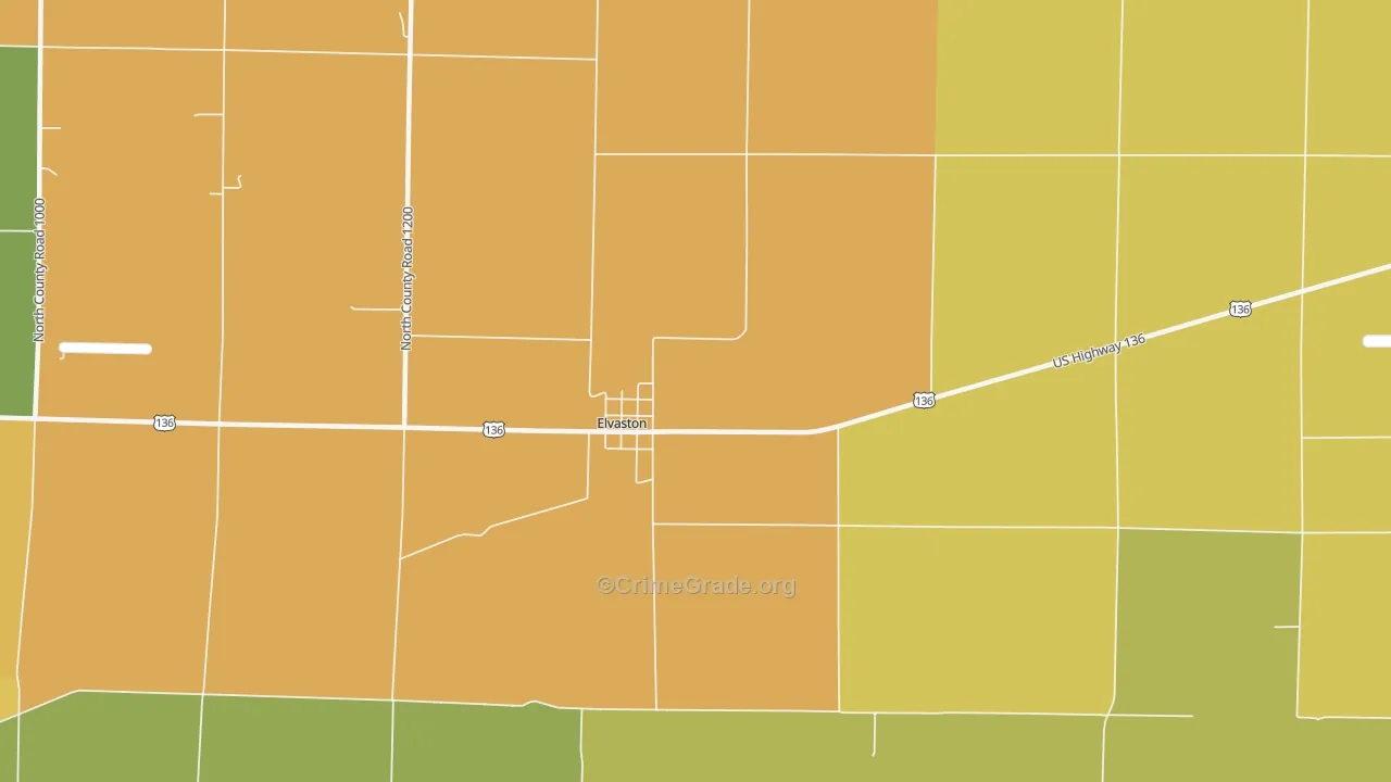 62334, IL Map of Drug-Related Crime Rates