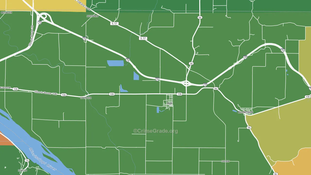 62343, IL Map of Drug-Related Crime Rates