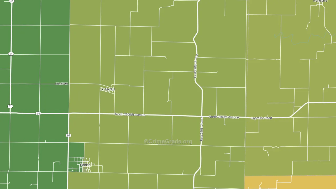 62346, IL Map of Drug-Related Crime Rates