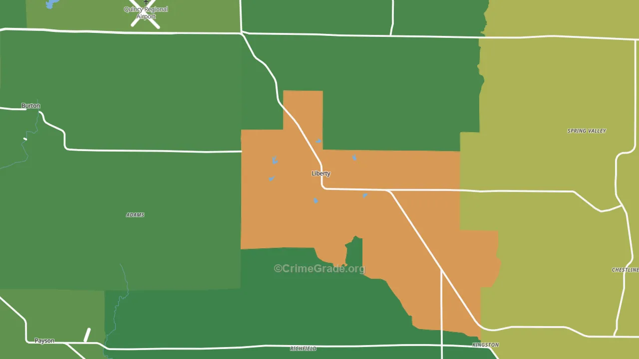 62347, IL Map of Drug-Related Crime Rates