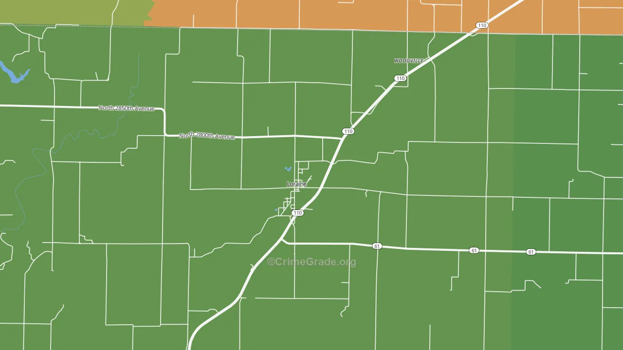 62349, IL Map of Drug-Related Crime Rates