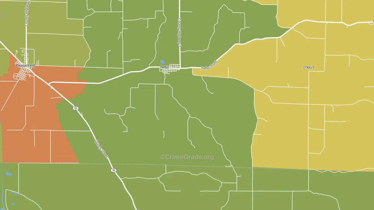 62355, IL Map of Drug-Related Crime Rates