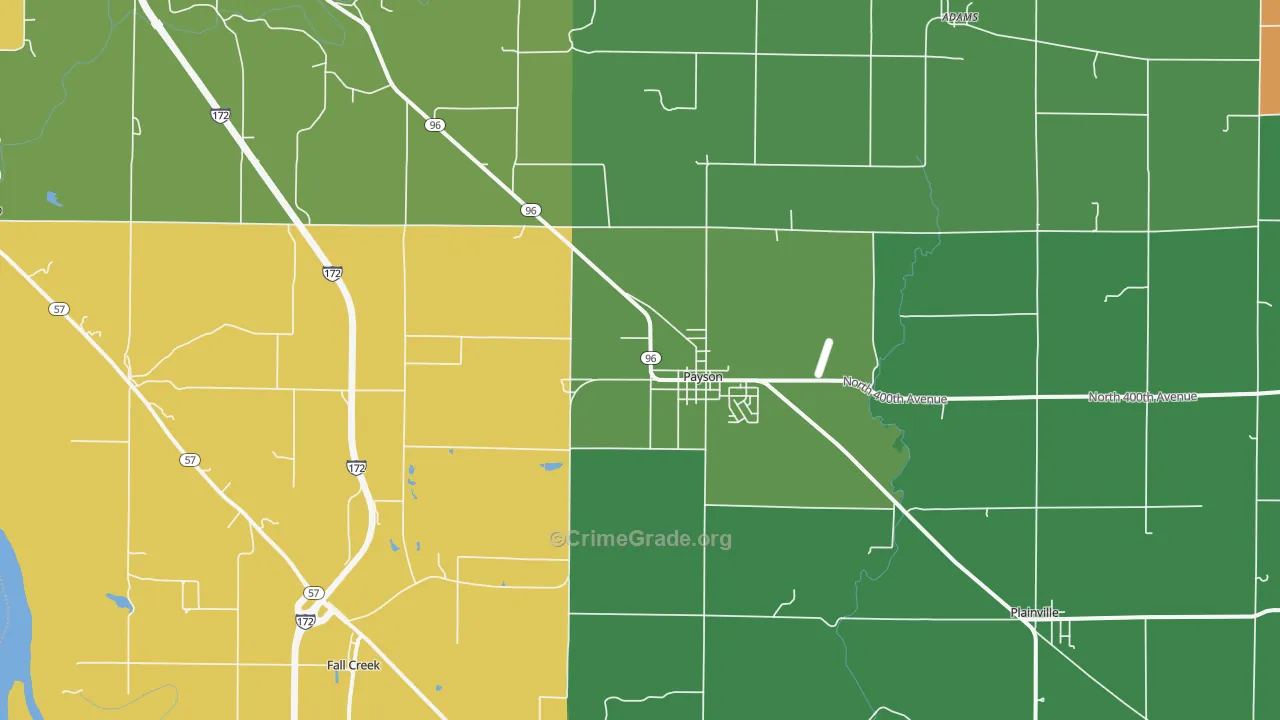62360, IL Map of Drug-Related Crime Rates