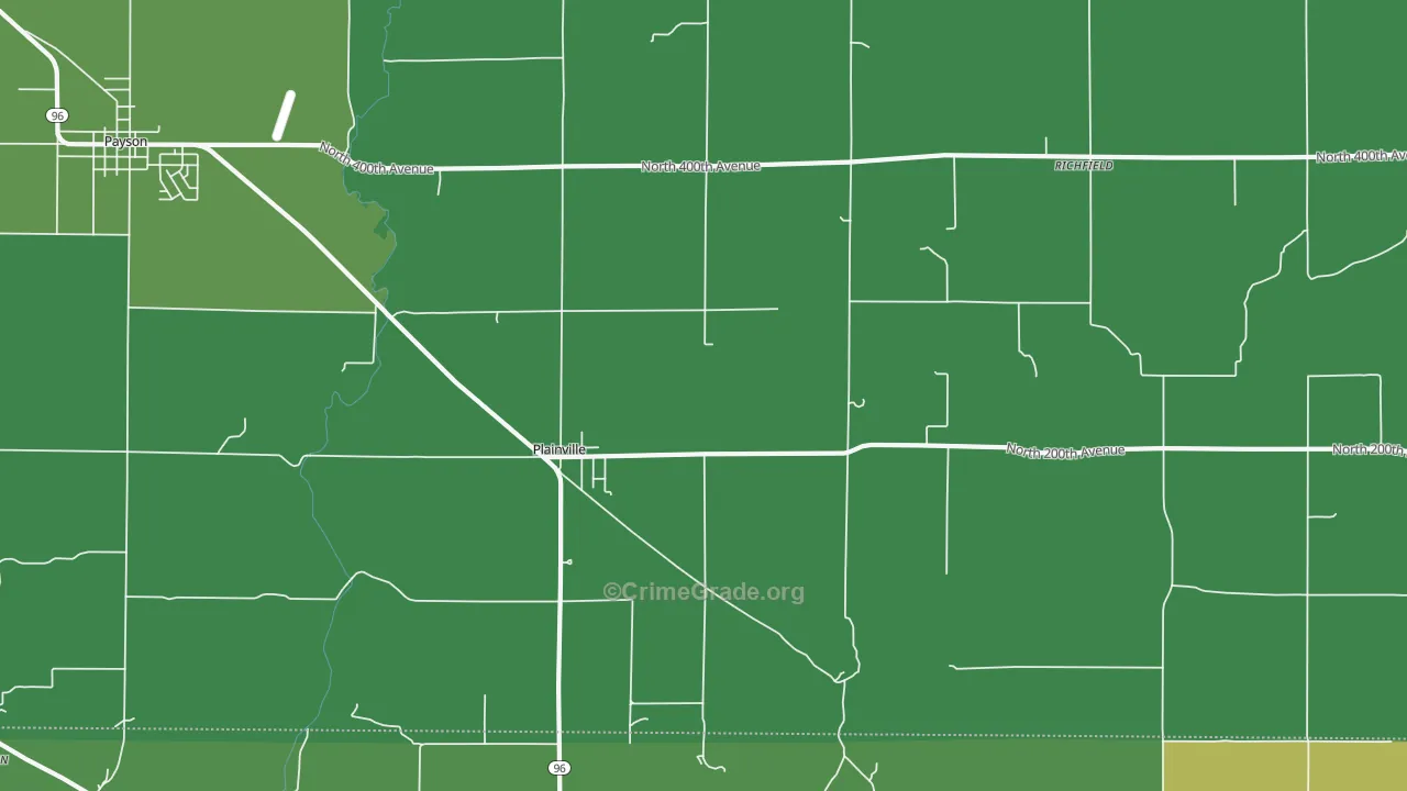 62365, IL Map of Drug-Related Crime Rates
