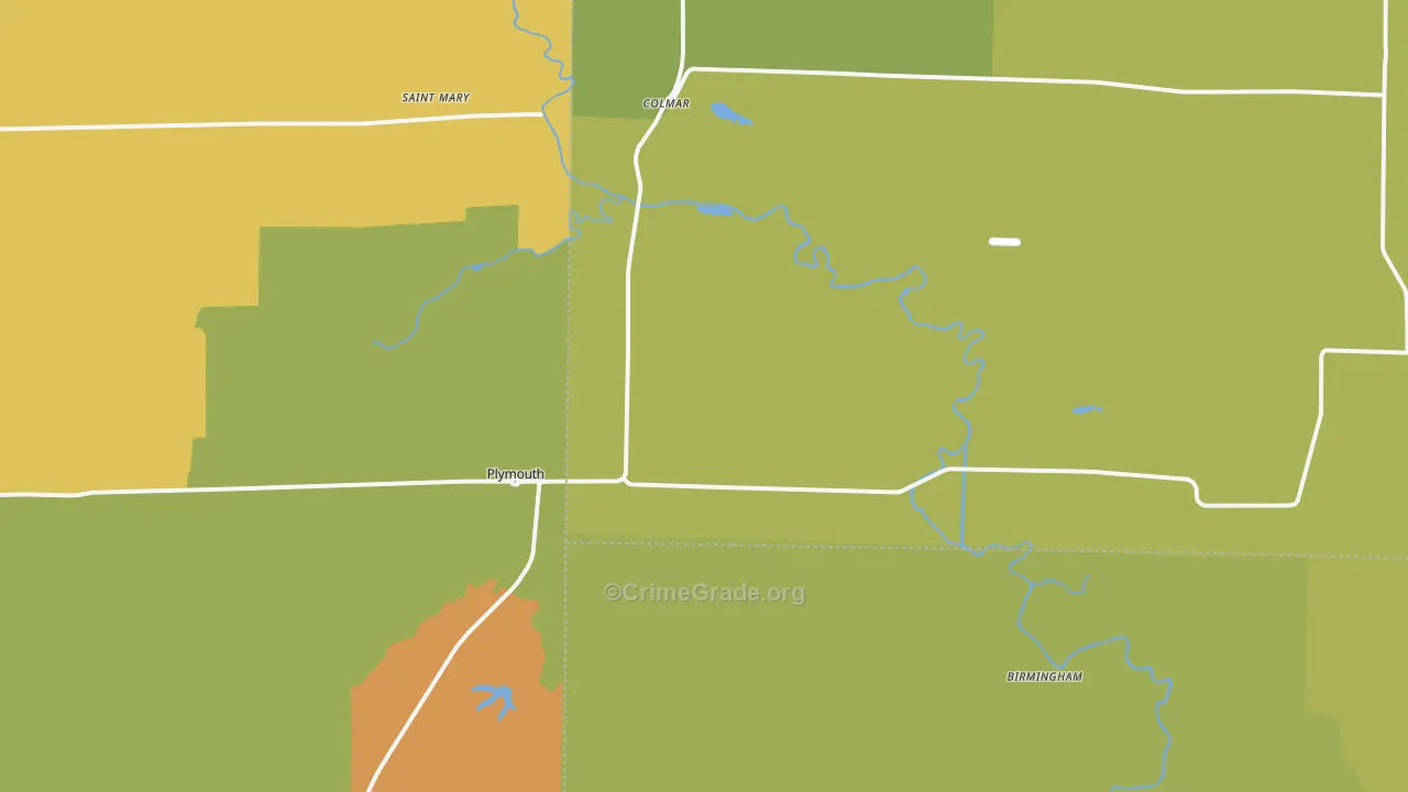 62367, IL Map of Drug-Related Crime Rates