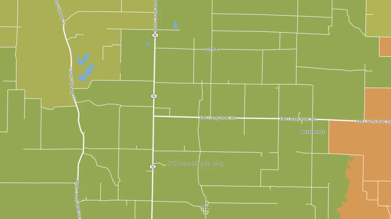 62373, IL Map of Drug-Related Crime Rates