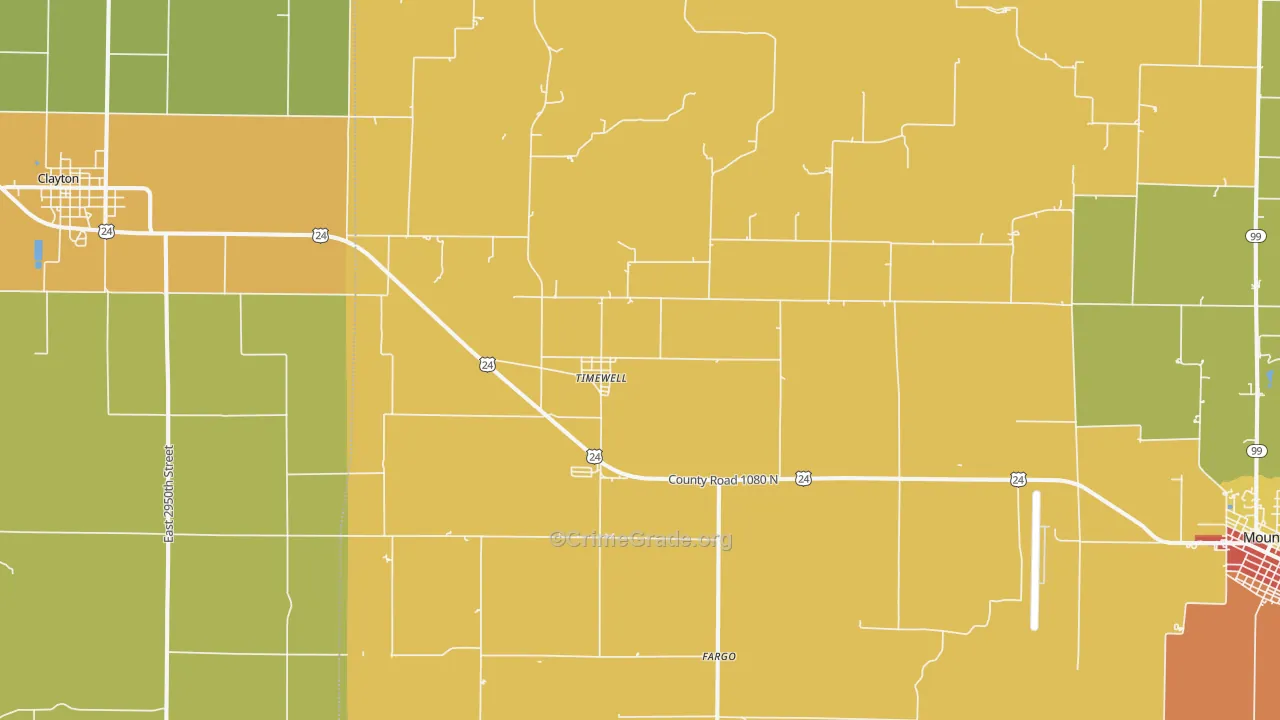 62375, IL Map of Drug-Related Crime Rates