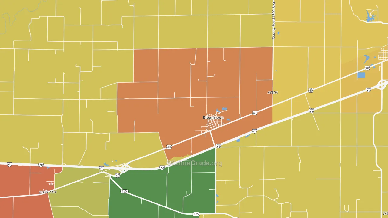 62418, IL Map of Drug-Related Crime Rates