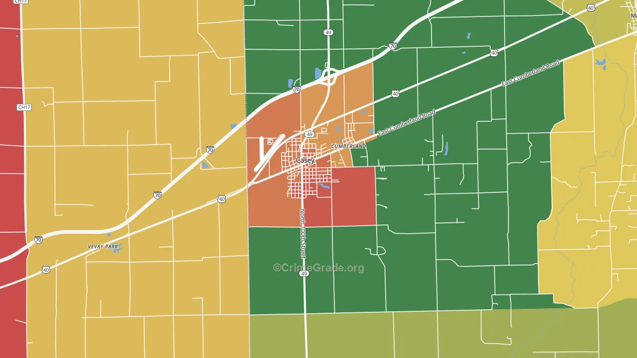 62420, IL Map of Drug-Related Crime Rates