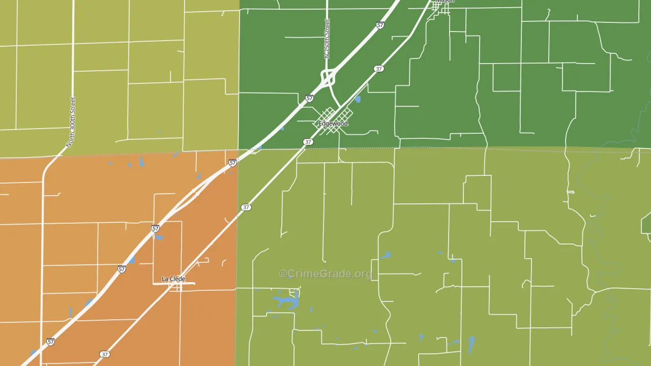 62426, IL Map of Drug-Related Crime Rates