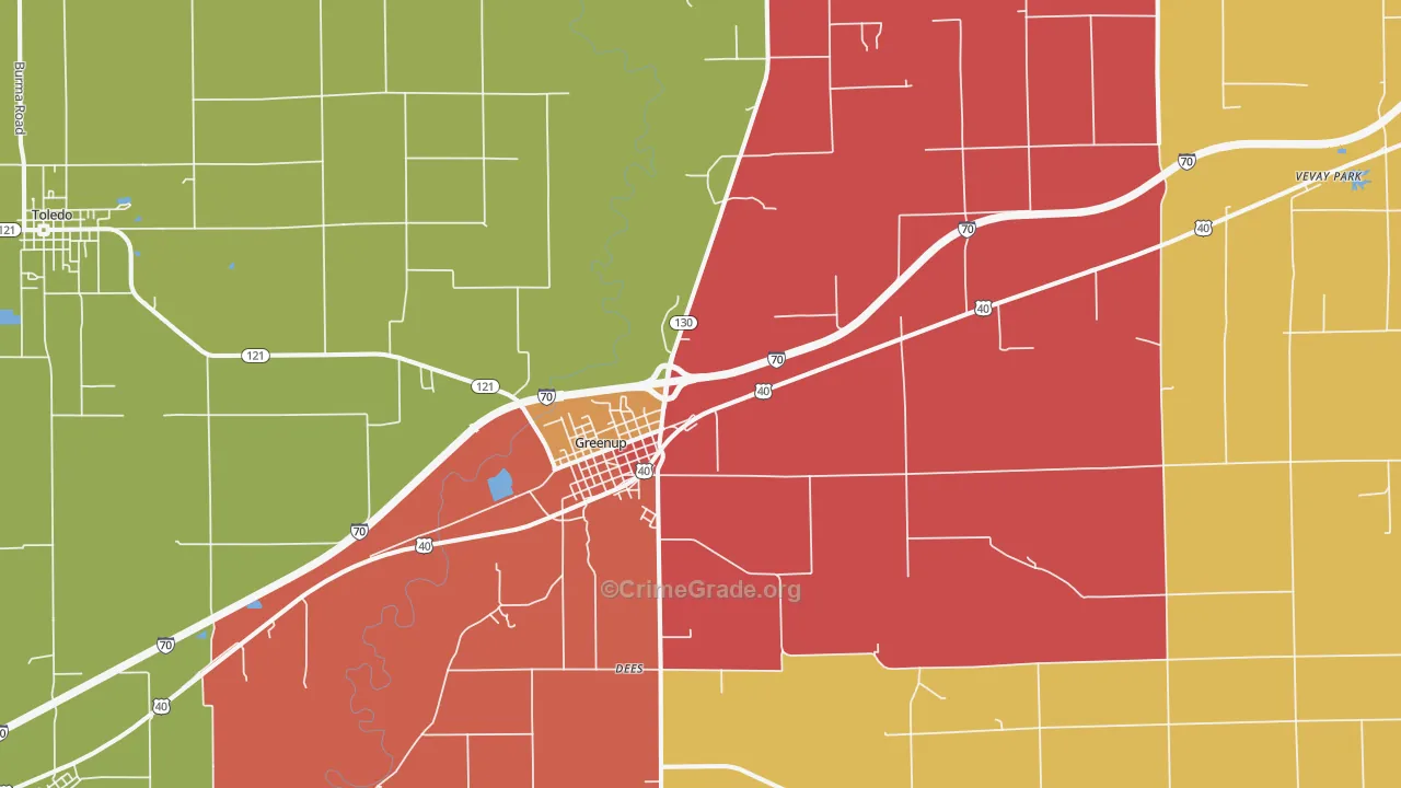 62428, IL Map of Drug-Related Crime Rates