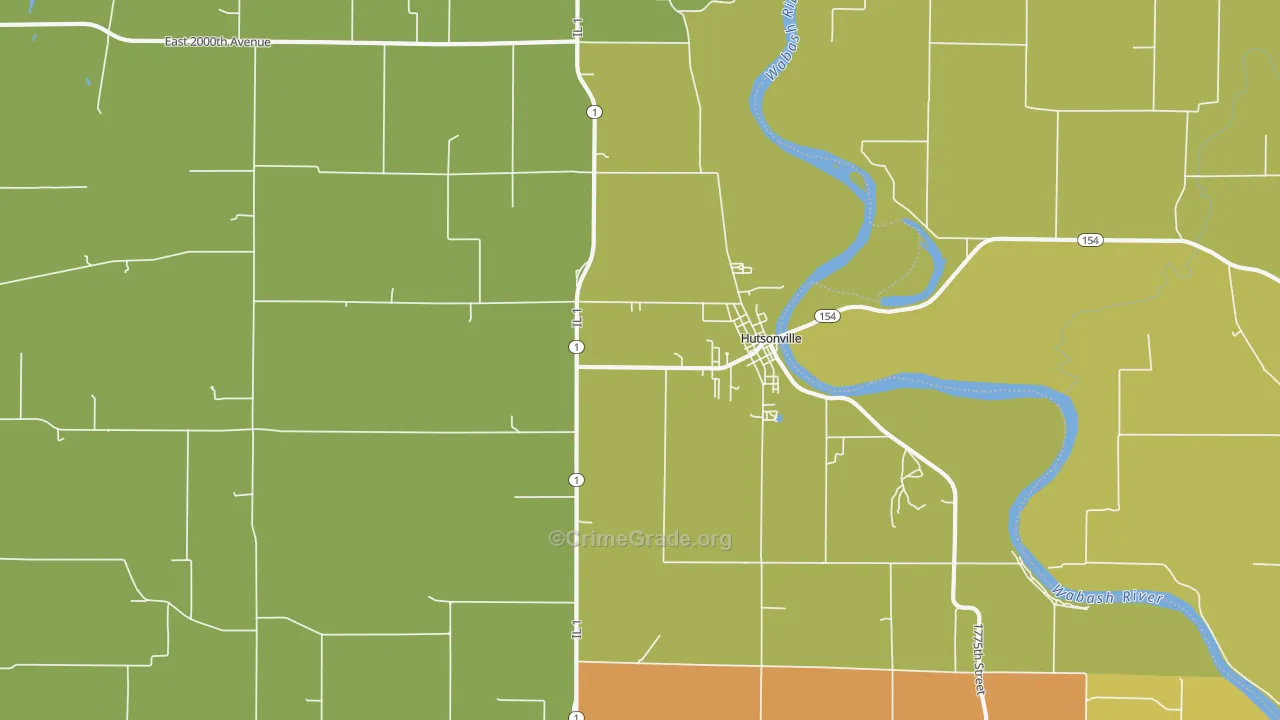 62433, IL Map of Drug-Related Crime Rates