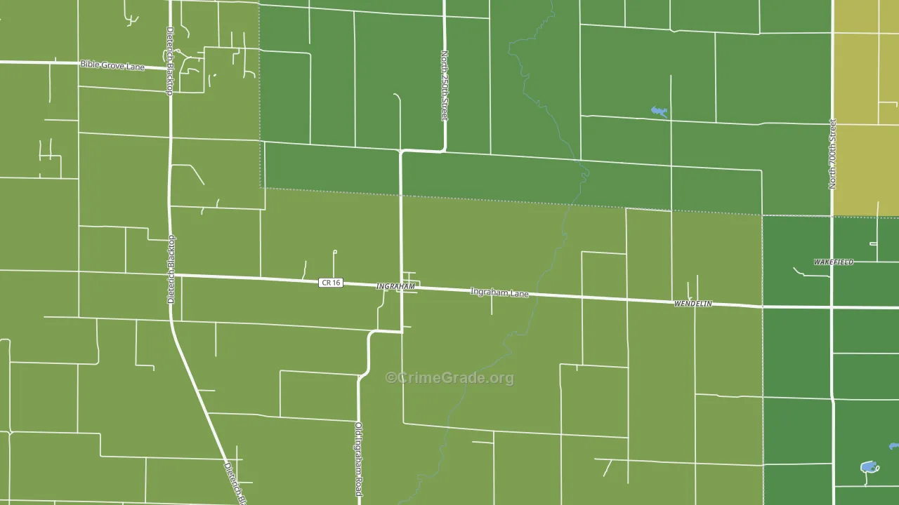 62434, IL Map of Drug-Related Crime Rates