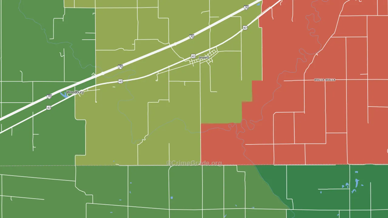 62436, IL Map of Drug-Related Crime Rates