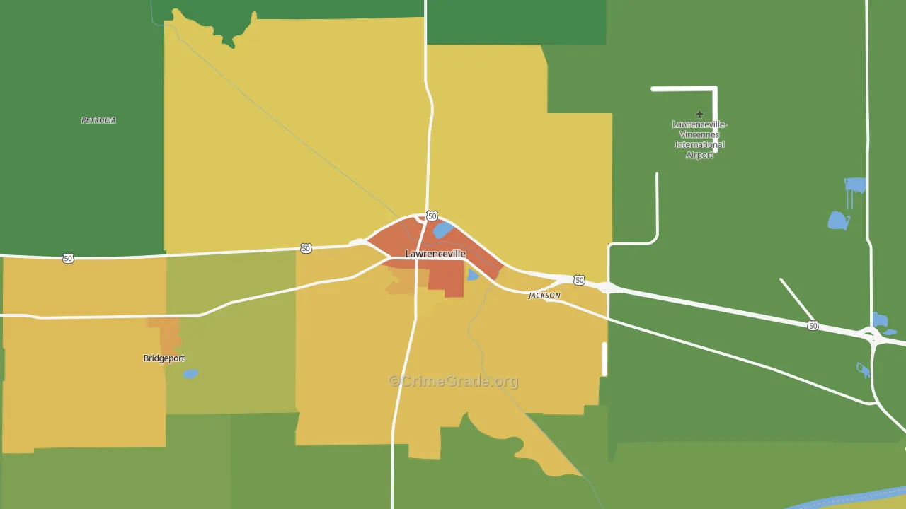 62439, IL Map of Drug-Related Crime Rates
