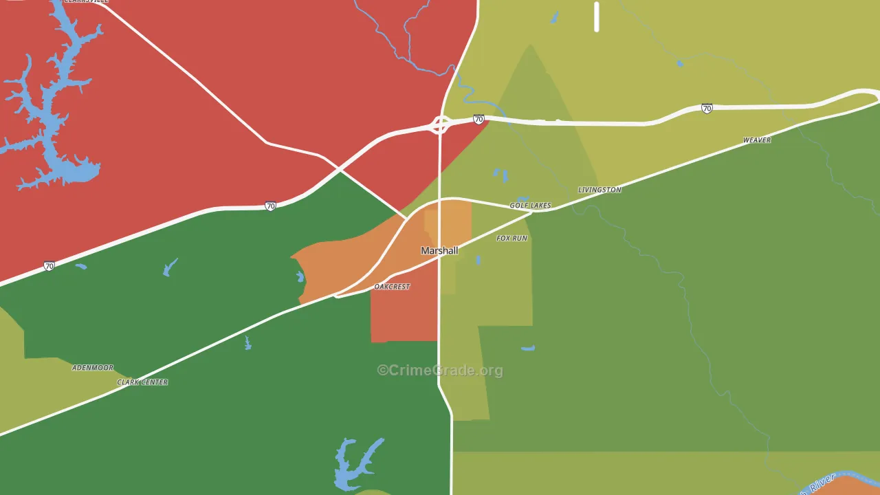 62441, IL Map of Drug-Related Crime Rates
